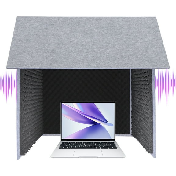 DENEST Soundproof Booth Portable Studio Sound Recording Desktop Soundproof Cover Black