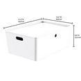 thumbnail image 3 of (2 pack) Mainstays Extra-Large Lidded Storage Container, White, 3 of 4