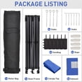 thumbnail image 4 of Ainfox 10x20 Heavy Duty Pop up Canopy Tent with Sidewalls and Weighted Sandbags, Outdoor Shade Instant Folding Event Gazebo with Wheeled Bag,Blue, 4 of 8