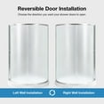 thumbnail image 5 of Ove Decors Breeze 36 in x 36 in x 77 in H Curved Corner Shower with Frosted Glass & Shower Base and Satin Nickel Hardware, 5 of 15
