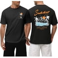 thumbnail image 1 of Camiseta de manga corta de verano para hombre 100% algodón gráfico suelto, 1 of 7