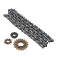 thumbnail image 3 of Juego de piñones para bicicleta eléctrica, piñón dorado de 11 dientes, cadena de 114 eslabones, rueda libre de 20 dientes con conector para modificación, 3 of 14