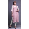 thumbnail image 2 of Bimba Rayon Slub Straight Kurti 3/4 Sleeve Printed Tunic Top Summer Clothing, 2 of 6