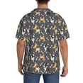 thumbnail image 3 of Fotbe Bulldog Print Camisa Estampada de Manga Corta para Hombre, Casual de Verano, Estilo Playero, Sin Arrugas-XX-Large, 3 of 5