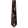 thumbnail image 2 of Saxophone and Notes Necktie Mens Tie, 2 of 3
