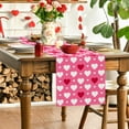 thumbnail image 3 of Valentines Day Red Heart Table Runner Festival Party Restaurant Decoration Tablecloth Mat Tea Flag for Home Living Room Kitchen Dining Decor, 3 of 6