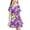 Multicolor1, variant on Pounoo New Dresses For Girls Trendy Print Short Sleeve Casual Dresses Round Neck Knee Length Dress Breathable Kids Dresses Girls 4-16