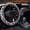 Gray, variant on 3Pcs /Set Leopard Fluff Plush Steering Wheel Cover Winter Car Accessories