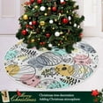 thumbnail image 6 of 35.4" St. Patrick''s Day Christmas Tree Skirt,Shamrock Green Clover Leaves Leprechaun Hat Horseshoes Beer Rainbow Candy Suede Xmas Tree Skir Suitable for St. Patrick''s Day Holiday Party Decorat, 6 of 6