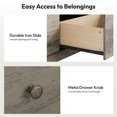 thumbnail image 5 of Ktaxon 9 Drawer Dresser Wood Dresser Storage Cabinet Drawer Organizer Chest of Drawers, Gray, 5 of 11