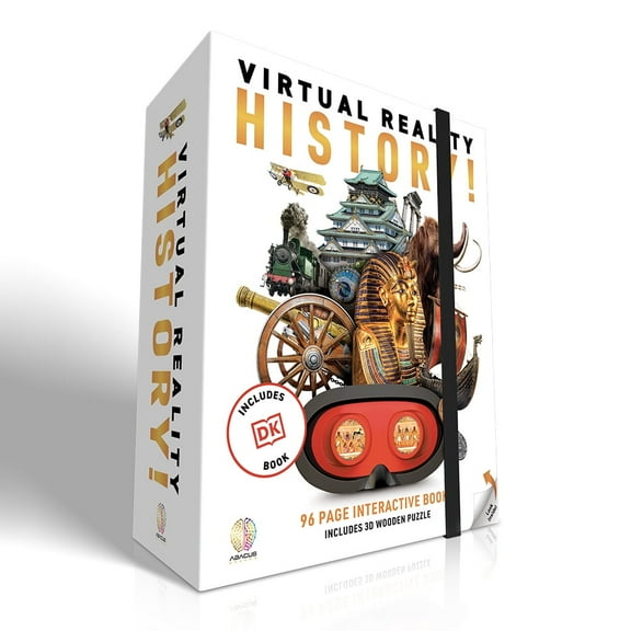 Abacus Brands Virtual Reality History Set with DK Book, STEM Toys, VR Goggles Included