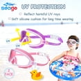 thumbnail image 4 of Seago - anteojos de natación para niños, 2 unidades, antivaho y antirayos UV multicolor, 4 of 6