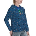 thumbnail image 6 of Lsque Bullfinches 1 Pattern Casual Women's Hoodie,Hooded Sweatshirt with Kangaroo Pocket,Pullover Hoodie with Eye-catching Drawstrings-Small, 6 of 7