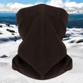 thumbnail image 1 of Brown Neckerchief Winter Ski Warm Scarf Multifunctional Cold Proof Fleece Outdoor Windproof Motorcycle Riding Head Cover Thick, 1 of 3