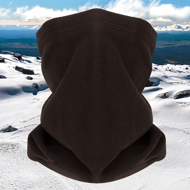 Brown Neckerchief Winter Ski Warm Scarf Multifunctional Cold Proof Fleece Outdoor Windproof Motorcycle Riding Head Cover Thick