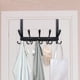 thumbnail image 2 of Over The Door Hook Door Hanger Hook Rack With 5 Tri Hooks For Hanging Coats, Door Towel Rack Towel Hanger Door Coat Hanger Over Door Coat Rack For Bat, 2 of 4