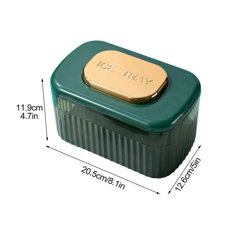One-button Press Ice Cube Tray Mould Container Box with Lid