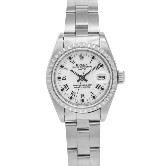 Pre-Owned Rolex Oyster Perpetual Datejust 69240 26MM White Dial With Stainless Steel Bracelet