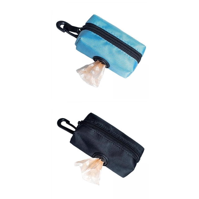 Bolsas de basura para caca de perro Zulema 2 piezas transportador de viaje al aire libre Azul negro
