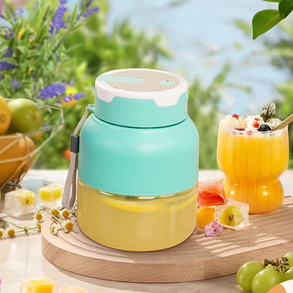 Uxgjfwu Mini Wireless Blender, Portable Rechargeable Juicer, Automatic Extractor Cup Two Ways to Drink for Home Travel