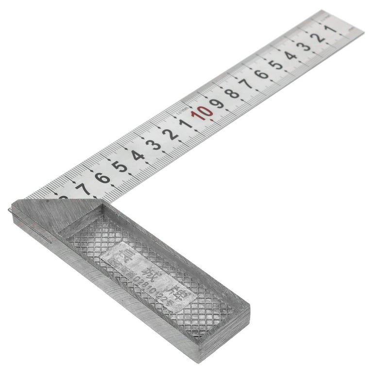 Stainless Steel L-square Shape Right Angle Ruler Gauge 90 Degrees Measure  Tool