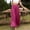Pink, variant on Drppepioner Flash Deals Women'S Fashion Casual High Waist Elastic Waist Solid Color Ruffle Wide Leg Pants Full Length Pants Hot Pink