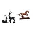 thumbnail image 1 of Elegante Juego De Figuras De Resina De Ciervo Y Caballo Para Sala De Estar, Estudio, Balcón, Escritorio, Decoración, Escultura De Animal Coleccionable, Adorno Para Decoración Del Hogar., 1 of 8