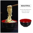 thumbnail image 3 of 4Pcs Practical Melamine Ramen Bowls Rice Bowls Creative Soup Bowls (Black Red), 3 of 4