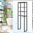 thumbnail image 6 of Topbuy Over The Toilet Storage 4-Tier Industrial Over-the-Toilet Space Saver Storage Rack w/ Adjustable Feet & Anti-Toppling Devices, 6 of 7