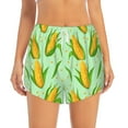 thumbnail image 4 of Lsque Corn 7 Printed Women's Running Shorts with Liner Pockets,Elastic Quick Dry Workout Athletic Gym Yoga Shorts,Womens High Waist Shorts-Large, 4 of 9