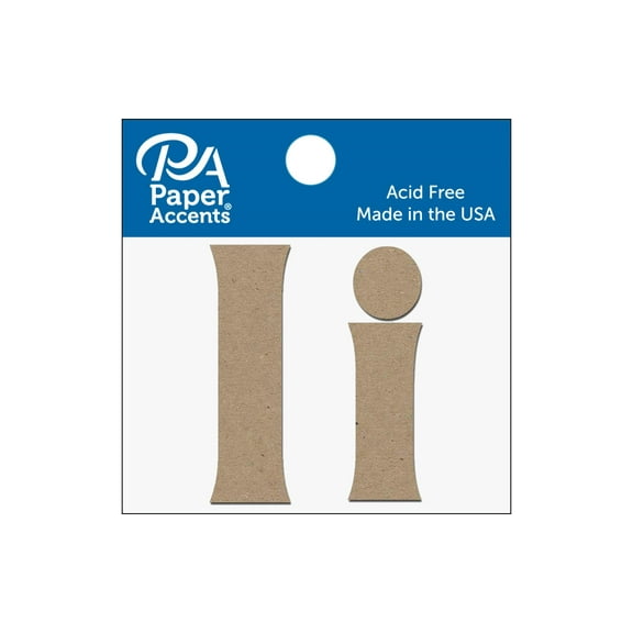 Chipboard Letter 2" Ii 2pc Natural