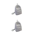 thumbnail image 1 of pitrice Velvet Backpack Solid Color Polyester Lining Easy Matching for Zipper Student Girls University Schoolbag Birthday Gift Grey 2Set, 1 of 6