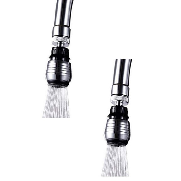 Shiogb Filter Rotate 360 Water Swivel Faucet Nozzle (2PCS), Water Adapter Faucet for Kitchen Sink, Flexible Sprayer Attachment for Faucets