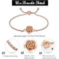 thumbnail image 2 of Rose Flower Urn Bracelet for Ashes Adjustable Cremation Jewelry for Human / Pet Memorial Keepsake Urn Bangle, 2 of 7