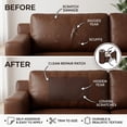 thumbnail image 4 of Leather Repair Patch, 4 × 63 inches Self Adhesive Leather Repair Tape Kit for Furniture, Couch, Sofa, Office, Car Seats, Car Interior,Vinyl Repair Kit (Dark Brown-Fine Grain), 4 of 5