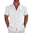 thumbnail image 2 of COOFANDY Men Hippie Beach T-Shirts Band Collar Henley Shirt Summer Resort Wear, 2 of 8