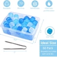 thumbnail image 3 of Cubos de Hielo Reutilizables con Tapa y Contenedor, Paquete de 60 Cubos de Hielo de Plástico para Bebidas Libres de BPA, Cubos de Hielo Cuadrados Recongelables para Botellas de Agua, Whisky, Vodka, 3 of 4