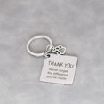 thumbnail image 3 of Stainless Steel Charm Keychain Engraved Thank You Never Forget The Difference You've Made Keyring Fashion Gifts Key Chain, 3 of 5