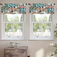thumbnail image 2 of LALILO Kitchen Curtain Valance Colorful Tropical Flowers Rod Pocket Window Curtain 52"x 18" Set of 2, 2 of 7