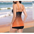 thumbnail image 6 of Womens 2025 Tankini Swimsuits Tummy Control Flowy Swimwear Two Piece Bathing Suits Swim Tank Top with Boyshorts Orange Color XL, 6 of 9