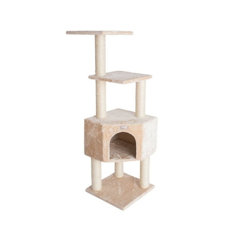 Cat Tree Condo - Modern Cat Tower with Sisal PostPlush Bed - 48" Tall, Cozy Cat Furniture
