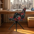 thumbnail image 3 of Xoenoiee Red Rose Spider Web Pattern Office Arm Chair Cover Swivel Dining Chair Slipcover Curved Back Armrest Chair Covers Stretch Desk Chair Protector Cover for Home Office, 3 of 7