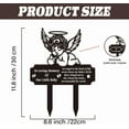 thumbnail image 2 of Baby Memory Memorial Grave Markers Angle Baby Metal Garden Stake Graves Cemetery Decor Outdoor Plaque Ornament Black Silhouette Text Graveyard Decorative Memoriam Art Gifts Black, 2 of 9
