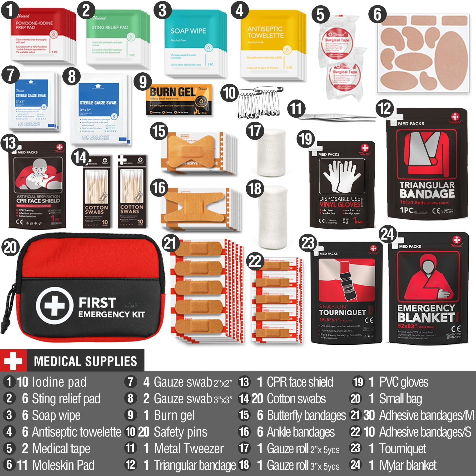 First Aid Kit  190 Gear And Supplies Ifak Emt Molle Pouch For Outdoor Camping Hiking Car More