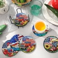 thumbnail image 3 of RKSTN 4th of july decorations Cup Mat Event Party Restaurant Tableware Insulation Tea Cup Mat Non-slip Cup Mat, 3 of 8