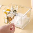 thumbnail image 3 of Cotton Swab Box Multifunctional Moisture-proof Convenient Cotton Swab Cotton Pad Organizer Box, 3 of 5