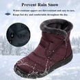 thumbnail image 4 of Women Winter Snow Boots, Warm Fur Lined Ankle Short Boots with Zipper, Outdoor Comfortable Non-Slip Waterproof Booties, 4 of 7