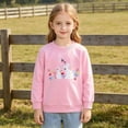 thumbnail image 5 of Mitankcoo Girls Embroidered Sweatshirt Long Sleeve Crew Neck Pullover for Casual Comfort Tops 1-7Y, 5 of 8