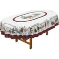 thumbnail image 2 of Christmas Tablecloth Waterproof Fabric Xmas Table Cloth for New Year''s Day and Christmas Home Decoration - 60" X 84" Oval, 2 of 6