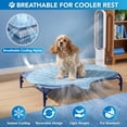 thumbnail image 4 of PetAmi Dog Cooling Mat, Ginkgo Leaf Shape, Pet Pad with Cooling Nylon & Soft Fleece, Q-Max > 0.4 Reversible All Season Blanket for Dogs & Cats, Small 35x40 In, Light Blue, 4 of 8
